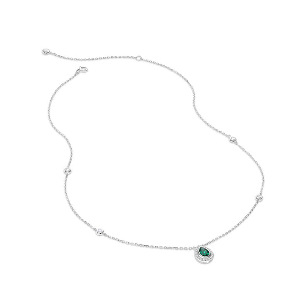 CARAT* London Sterling Silver Emile Emerald Green Necklace
