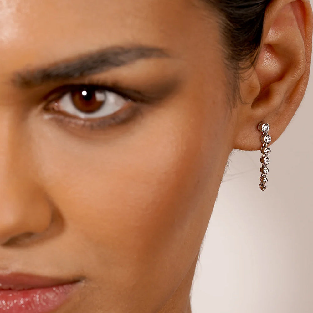 CARAT* London Baby Quentin White Gold Plated Drop Earrings