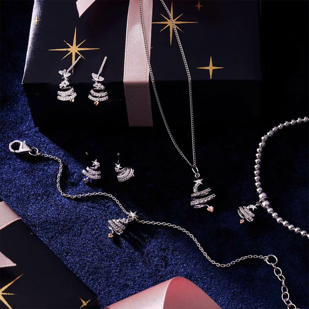Clogau® Christmas Tree Silver Stud Earrings