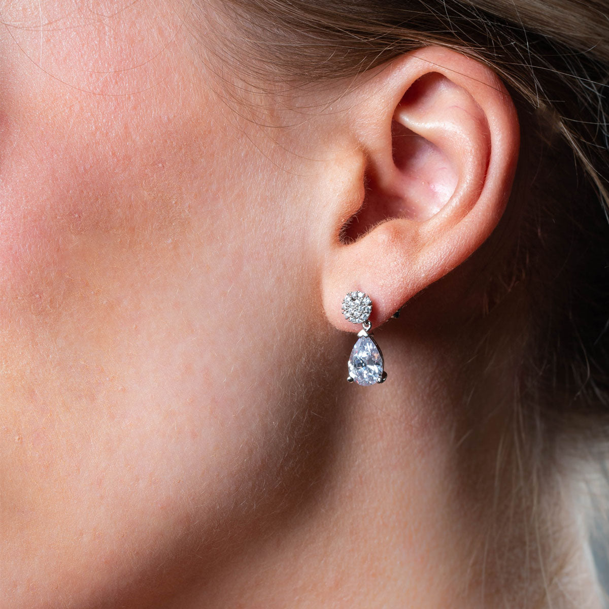 Georgini 925 Sterling Silver Red Carpet Cannes Earrings