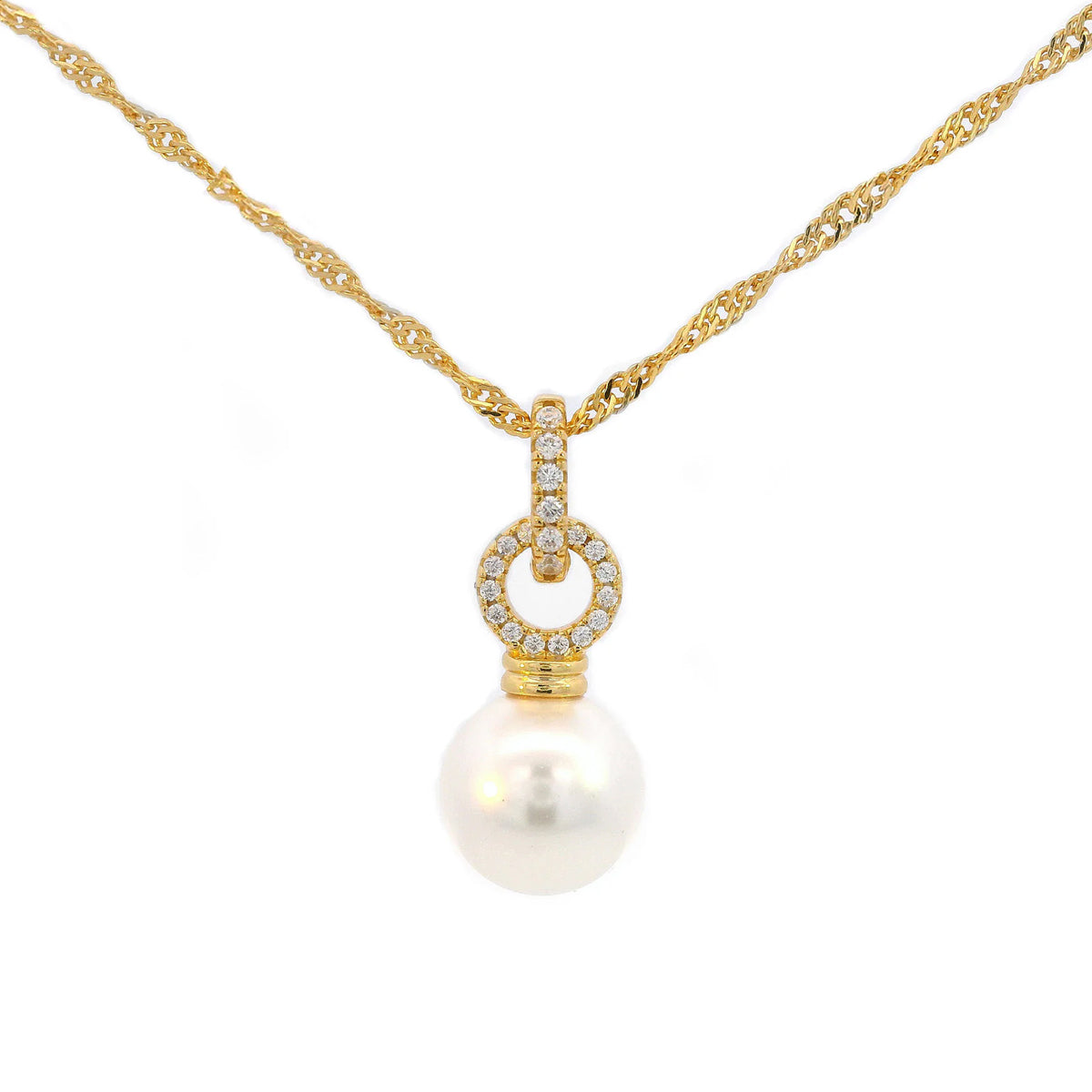 Georgini Gold Plated Silver Adagio Pearl Duo Pendant