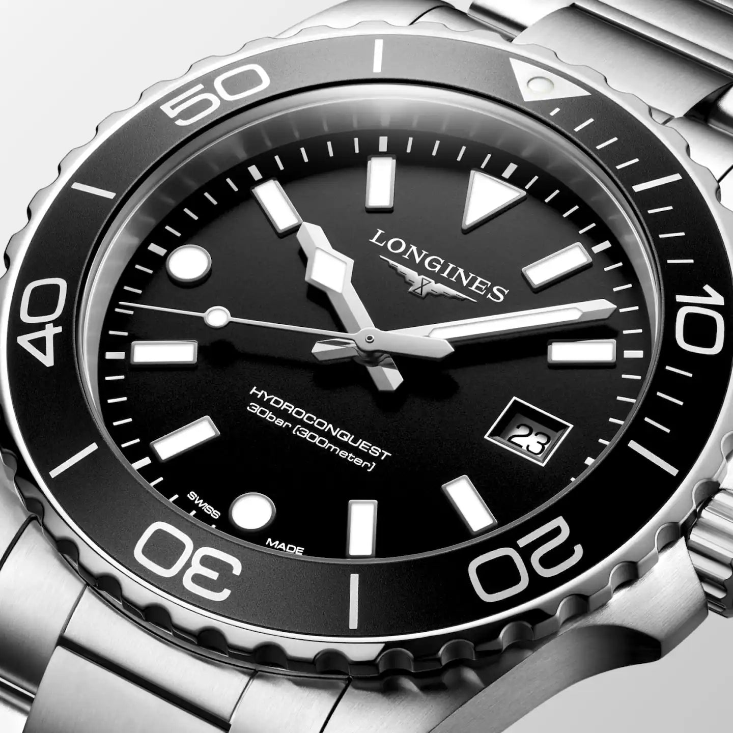 Longines HydroConquest 42mm Black Dial Quartz Dive Men's Watch