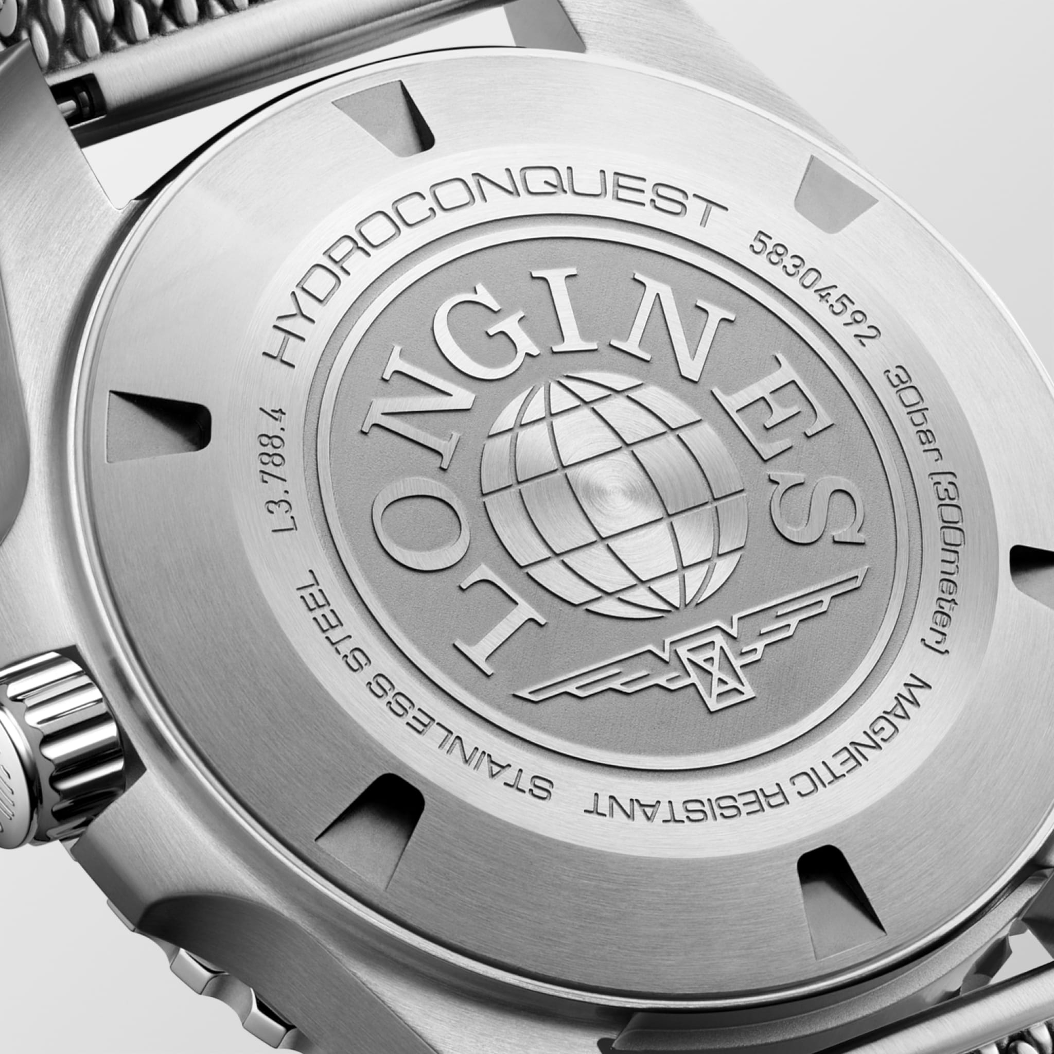 Longines 42mm Black Dial & Blue Bezel Hydroconquest Automatic Men's Watch