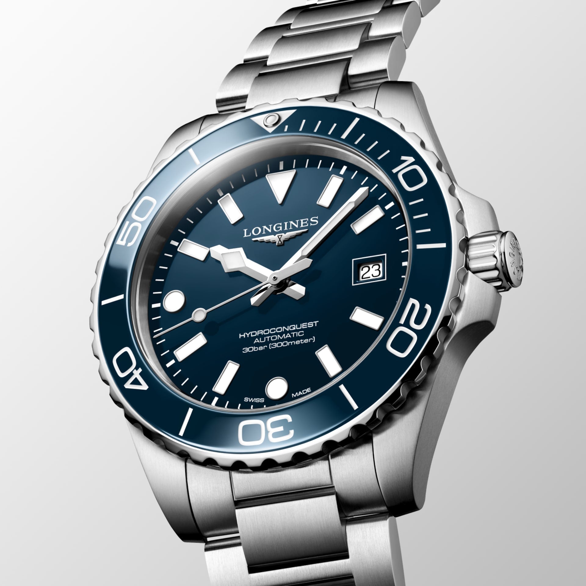 Longines 42mm Blue Dial & Bezel Hydroconquest Automatic Men's Watch