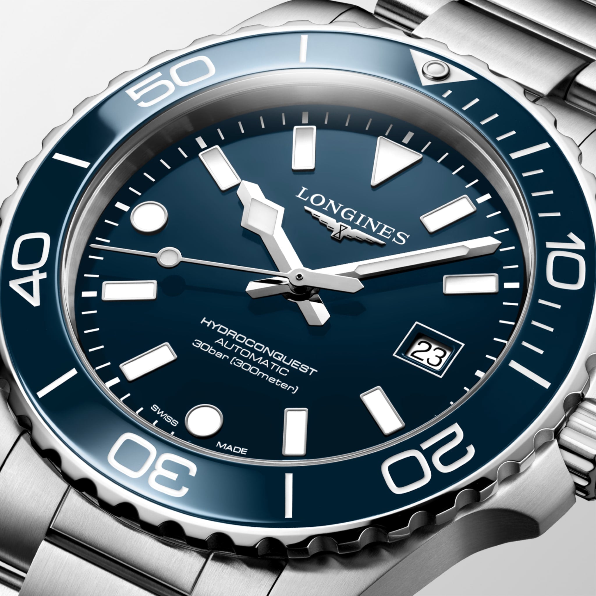 Longines 42mm Blue Dial & Bezel Hydroconquest Automatic Men's Watch