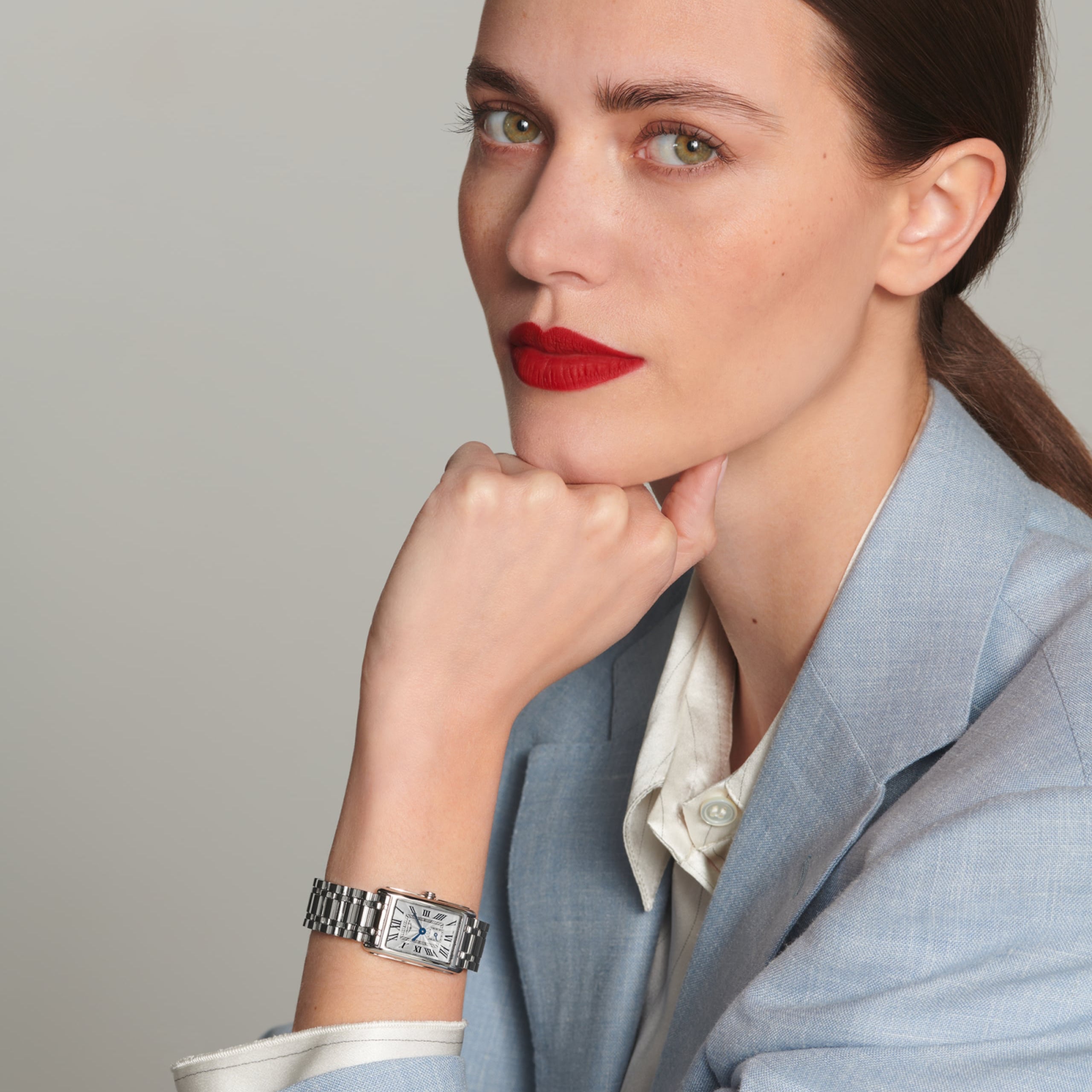 Longines Ladies DolceVita Stainless Steel Silver Ladies Watch