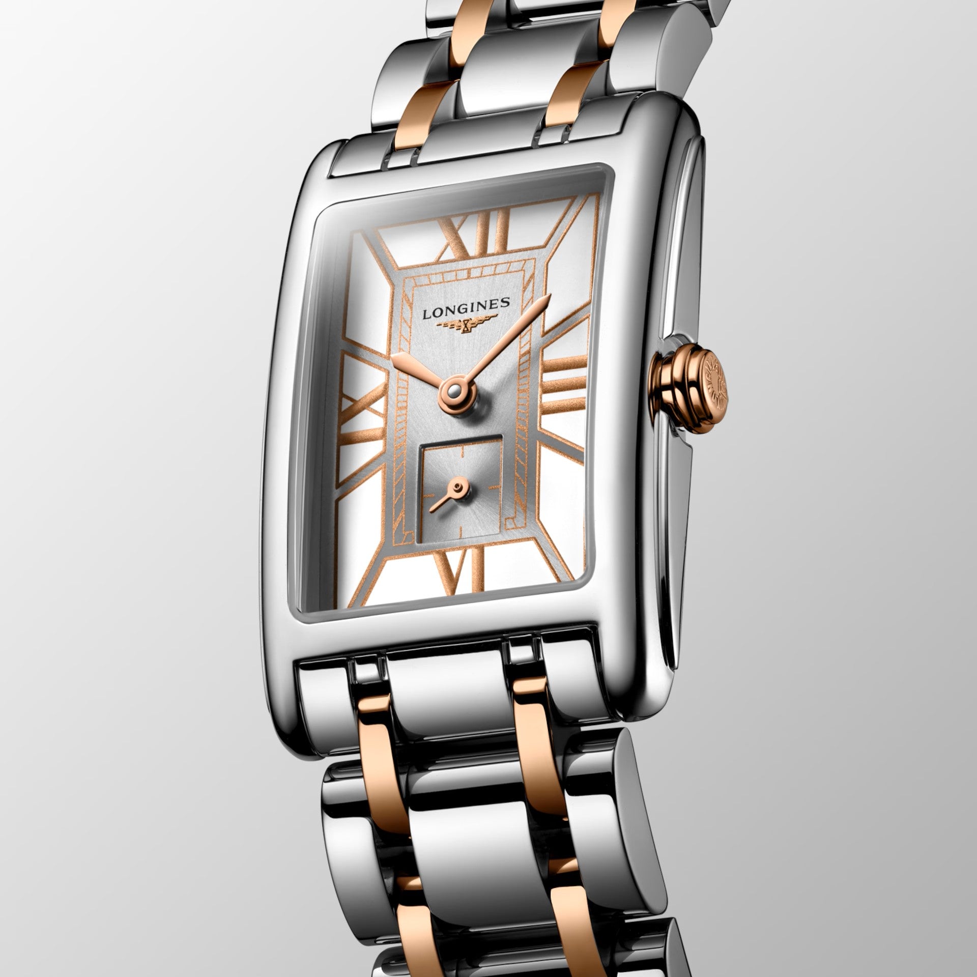 Longines DolceVita White Dial Bi-Colour Ladies Quartz Watch