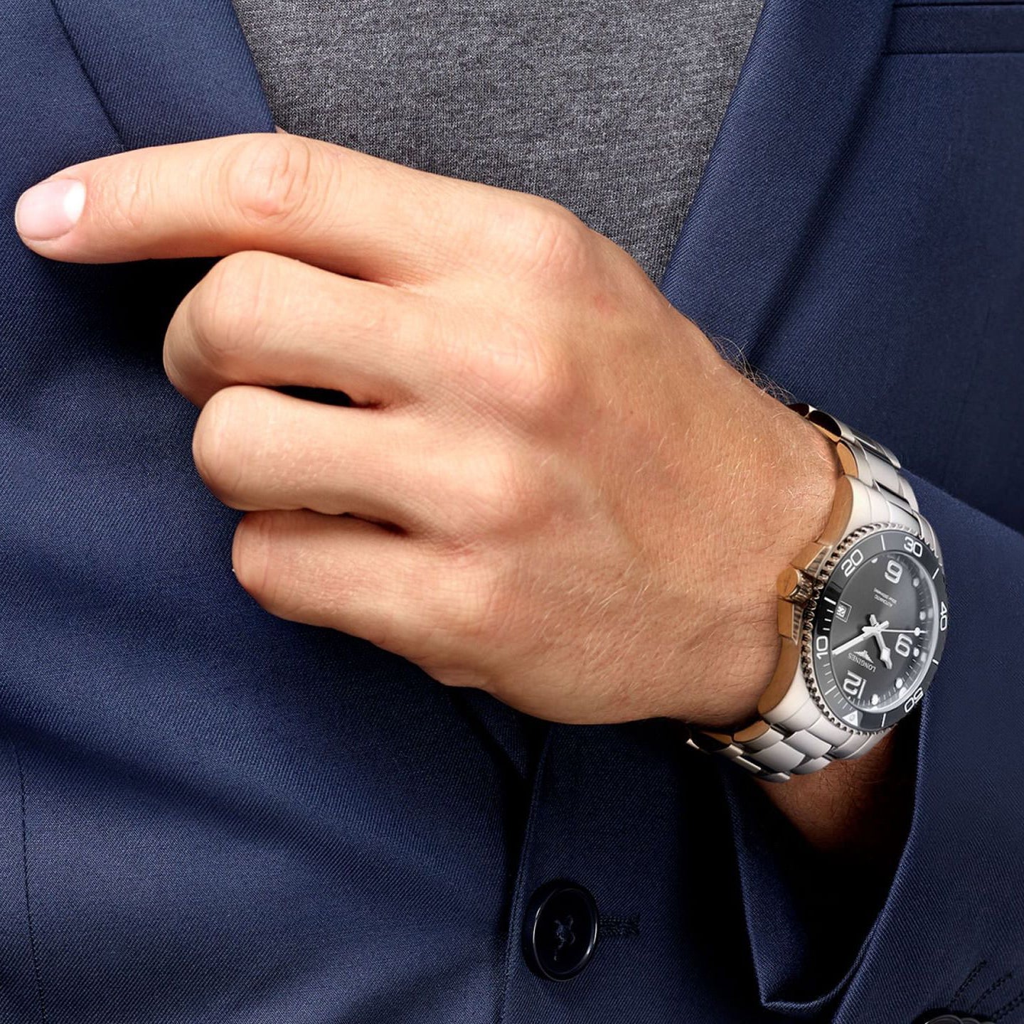 Longines HydroConquest 43mm Grey Automatic Men's Watch