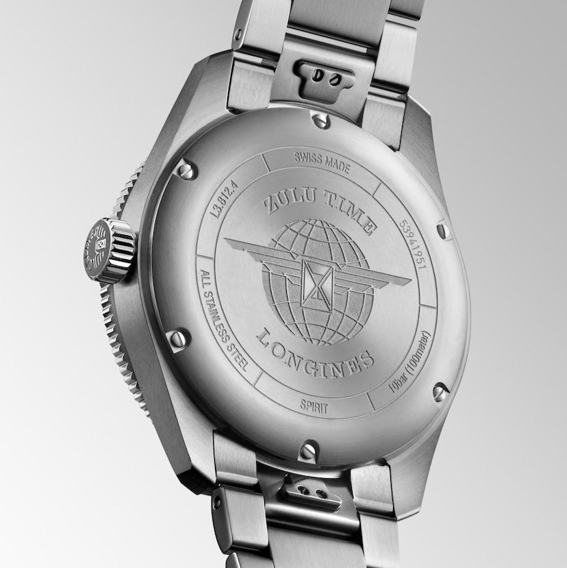 Longines Spirit Zulu Time 42mm Black Dial Men's Watch