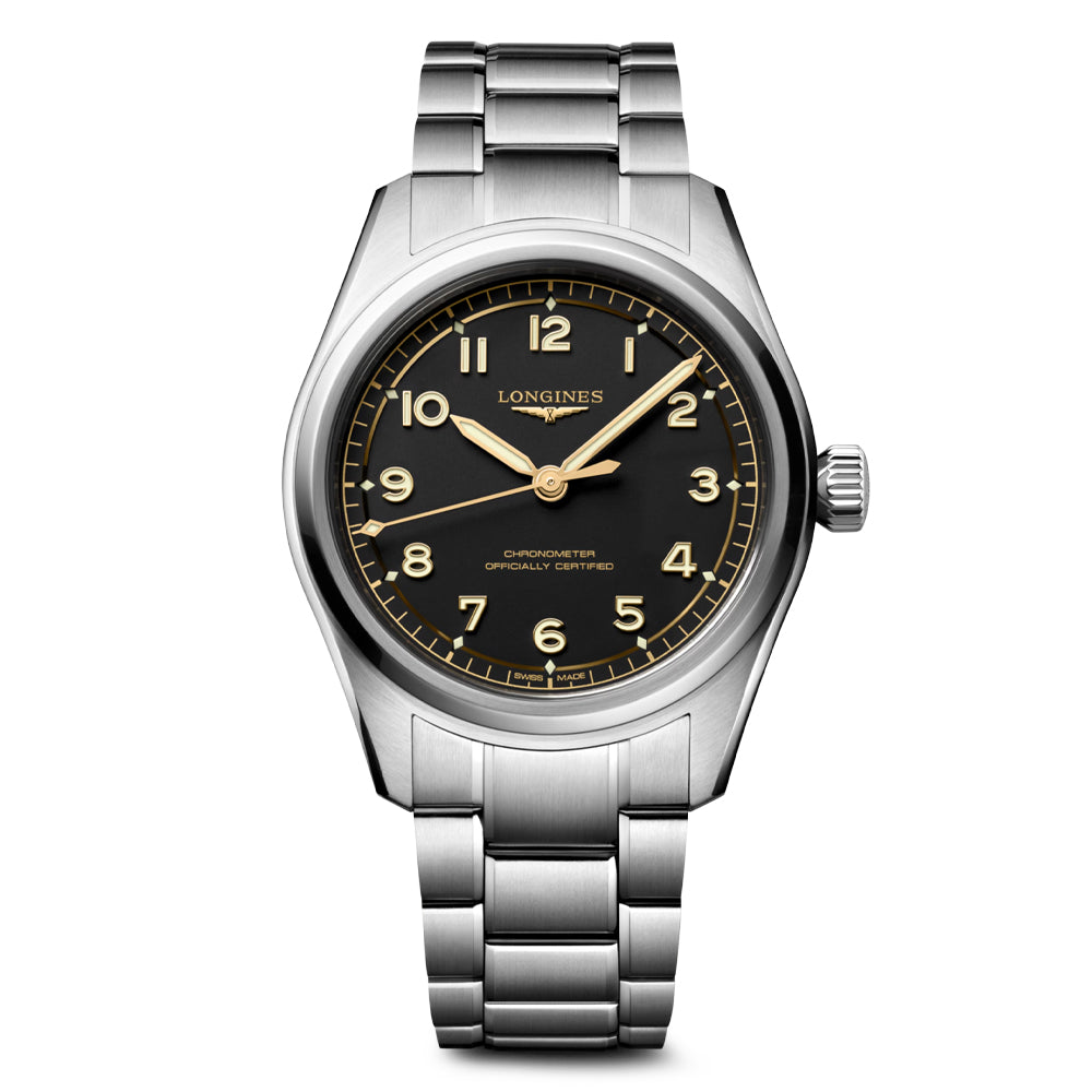 Longines 39mm Spirit Pilot Black Dial Men's Watch