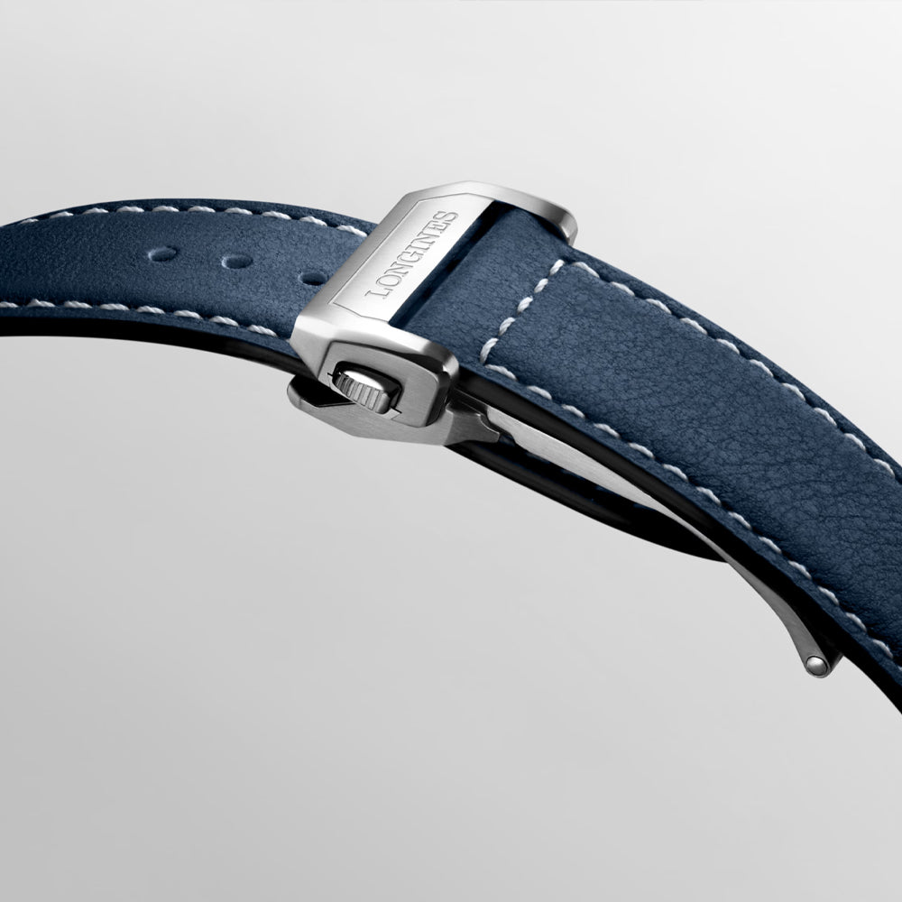 Longines 39mm Spirit Zulu Time Blue Dial Men's Watch