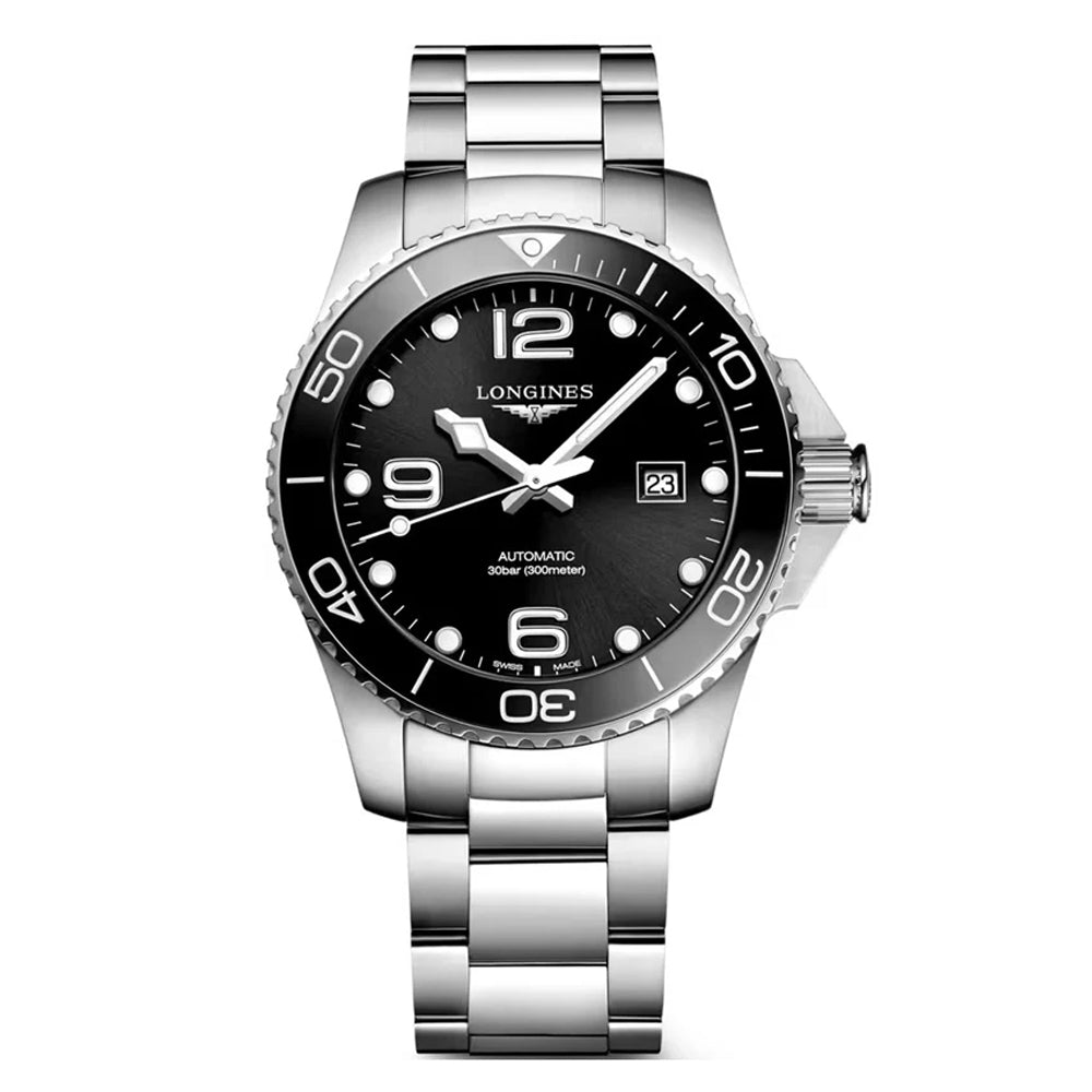 Longines HydroConquest 43mm Black Automatic Men's Watch