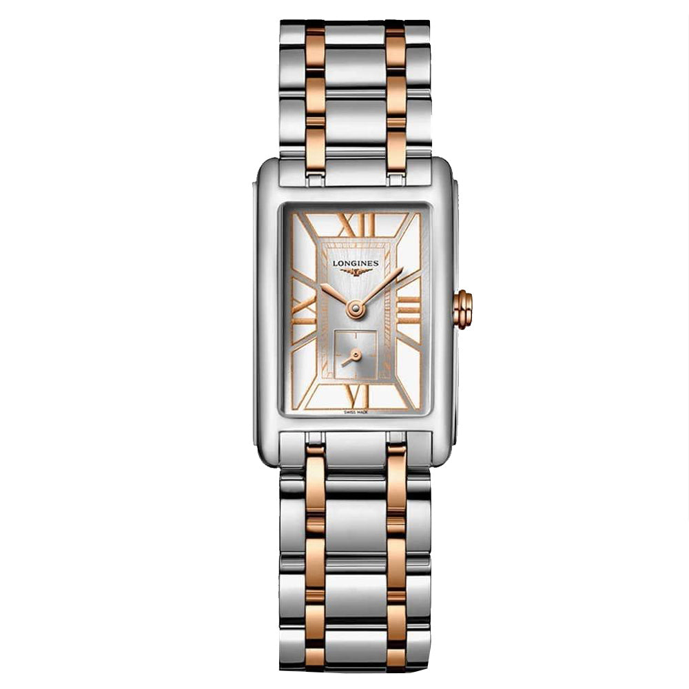 Longines DolceVita White Dial Bi-Colour Ladies Quartz Watch