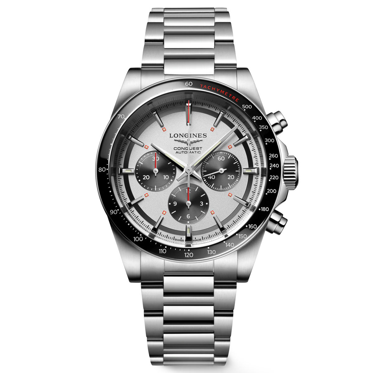 Longines Conquest 42mm White Dial Automatic Men's Watch