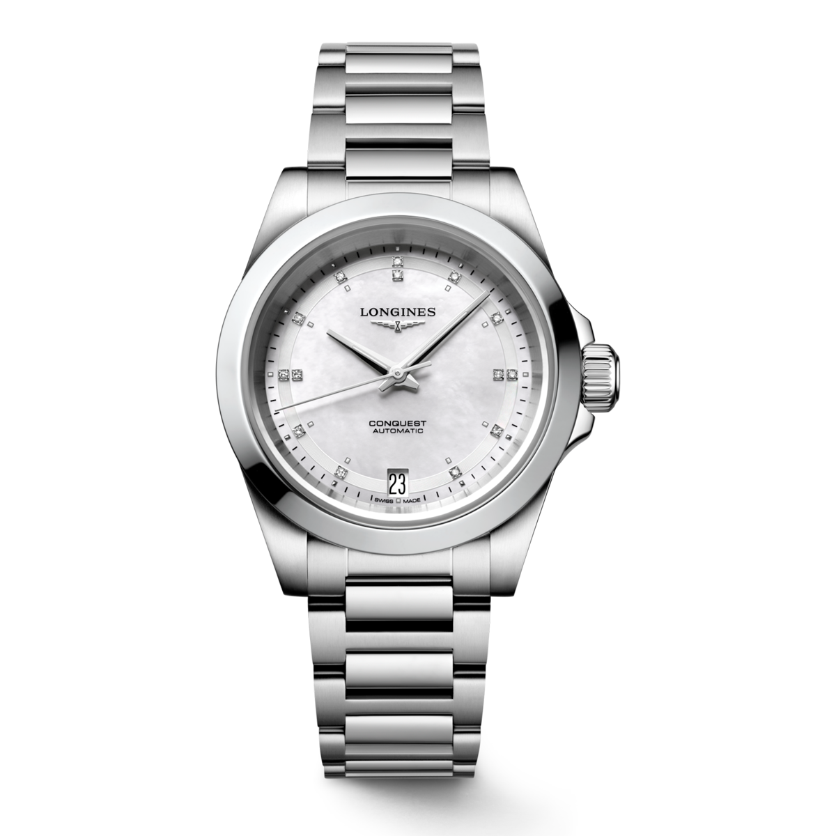 Longines Conquest 34mm Mother Of Pearl Dial Automatic Women's Watch