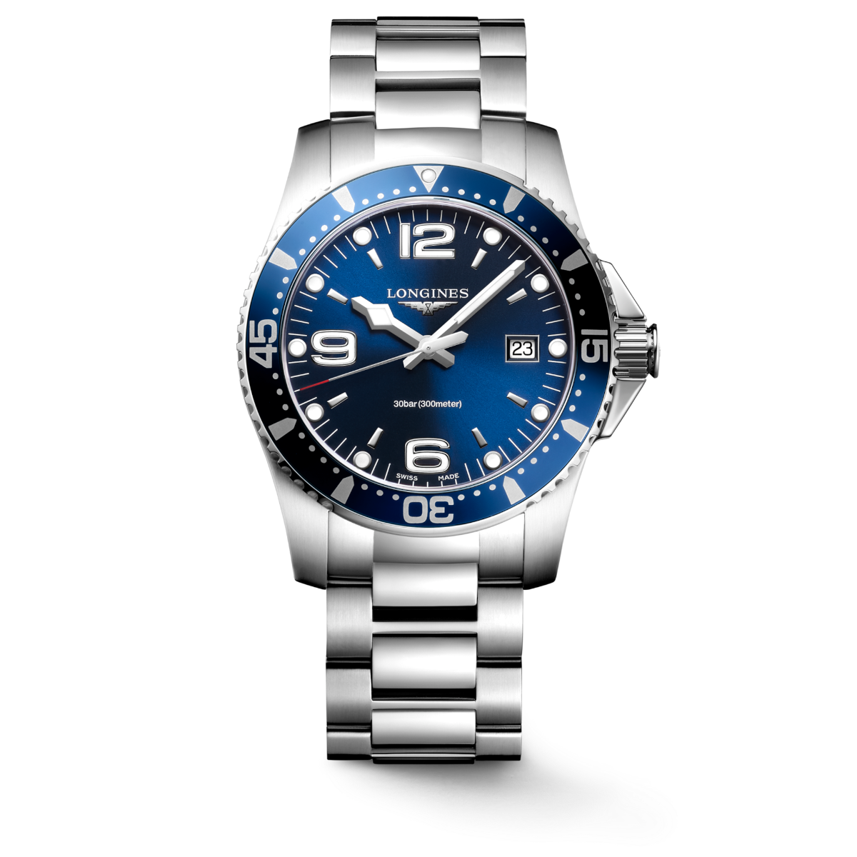 Longines Hydroconquest 41mm Sunray Blue Dial Quartz Men's Watch
