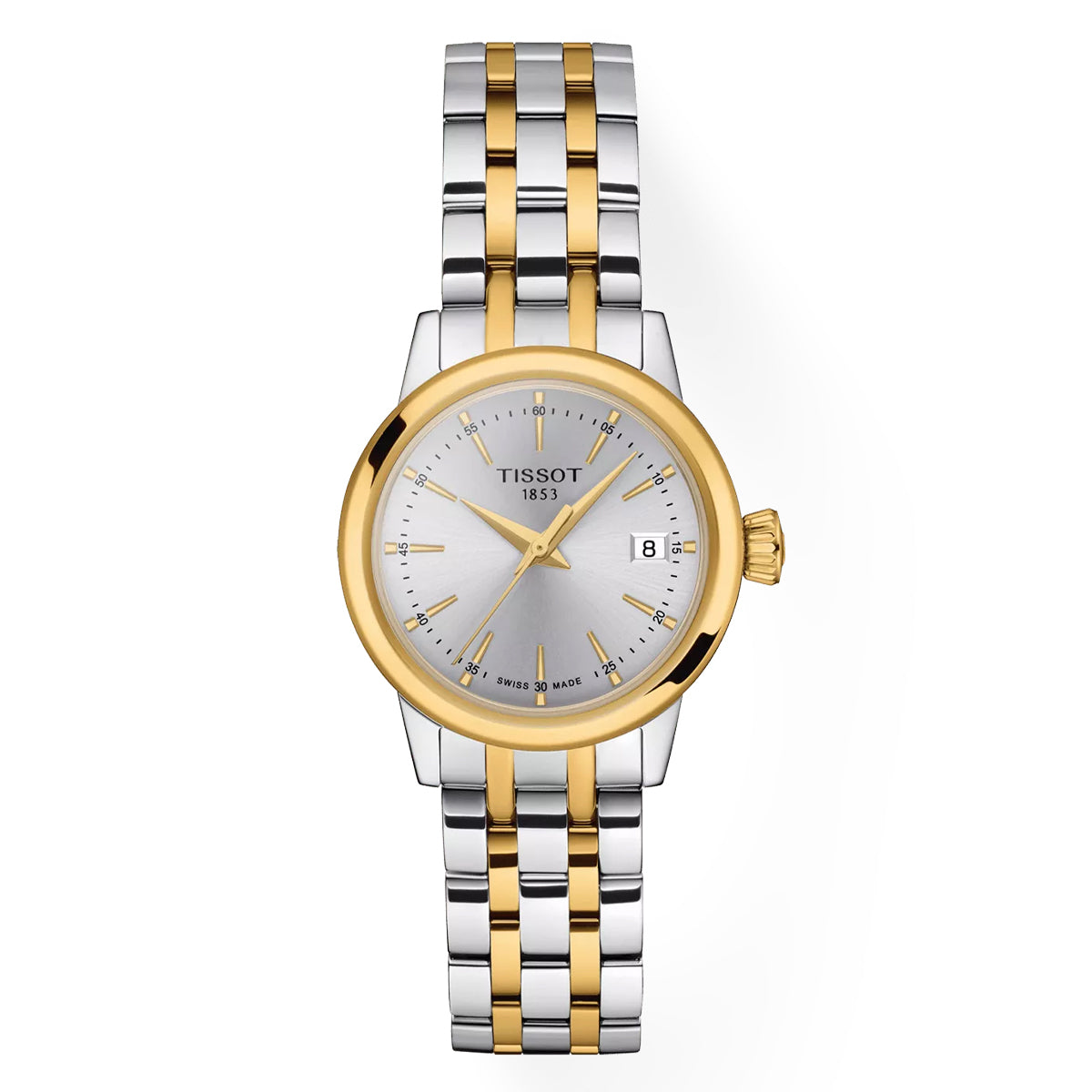 Tissot Dual Colour Classic Dream Silver Dial Lady Watch