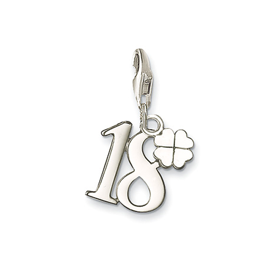 Thomas Sabo Sterling Silver Lucky Number 18 Charm