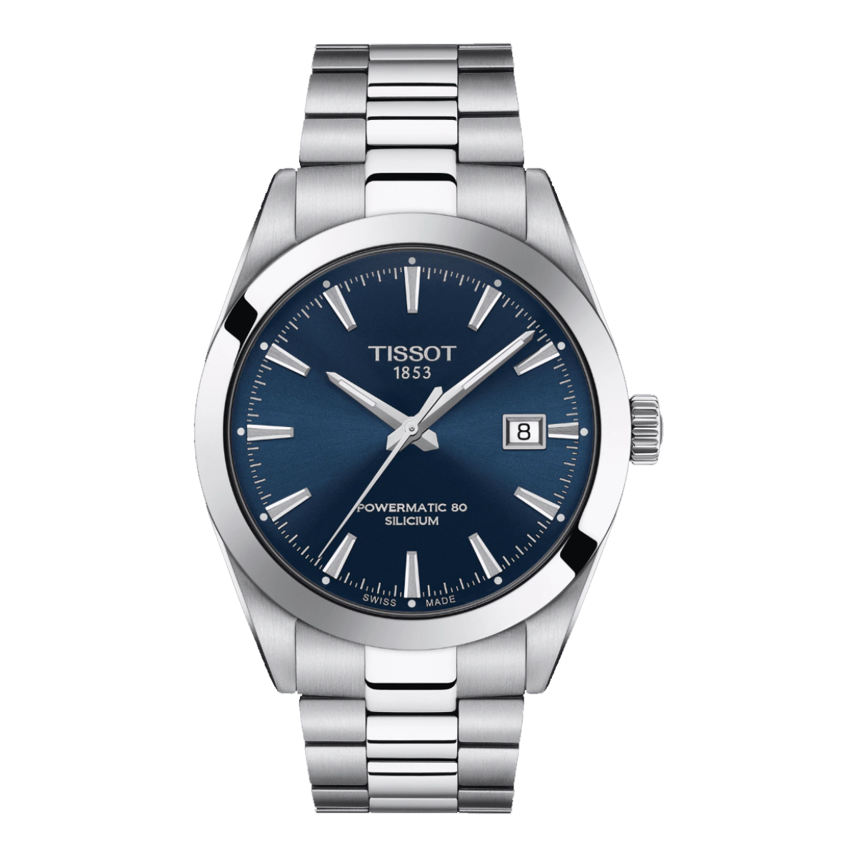 Tissot Gentleman Powermatic 80 Silicium 40mm Blue Dial Automatic Men's Watch