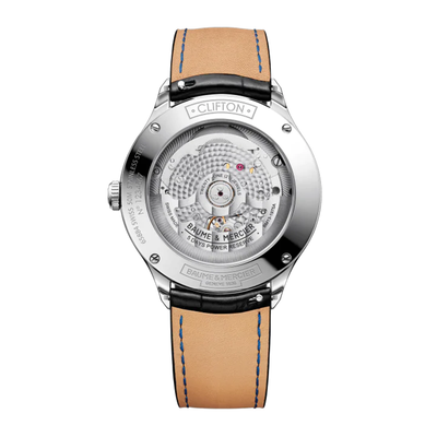 Baume & Mercier Clifton 40mm White Dial Automatic Men's Watch Back - Steffans Jewellers