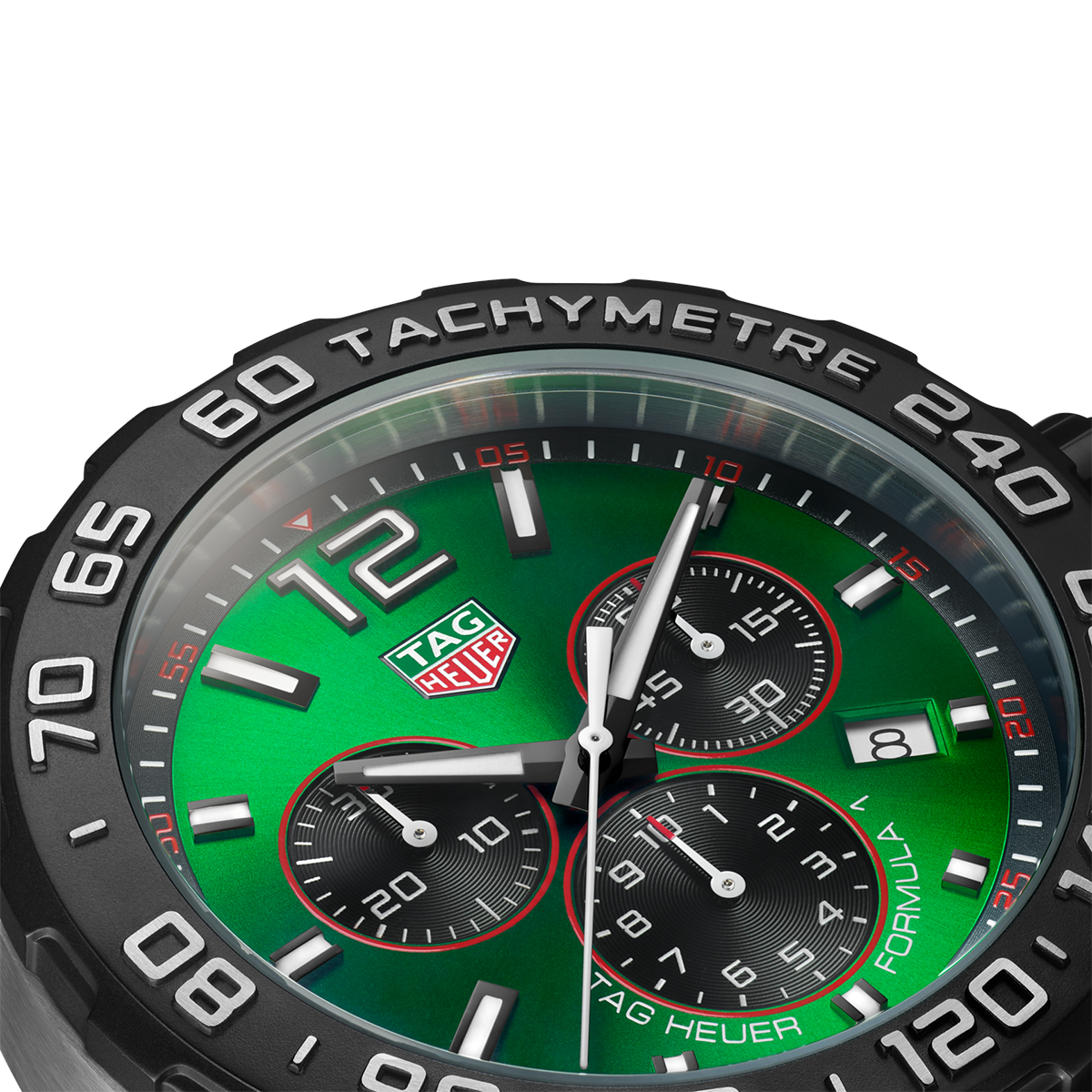 TAG Heuer Formula 1 43mm Green Dial Quartz Chronograph Men's Watch