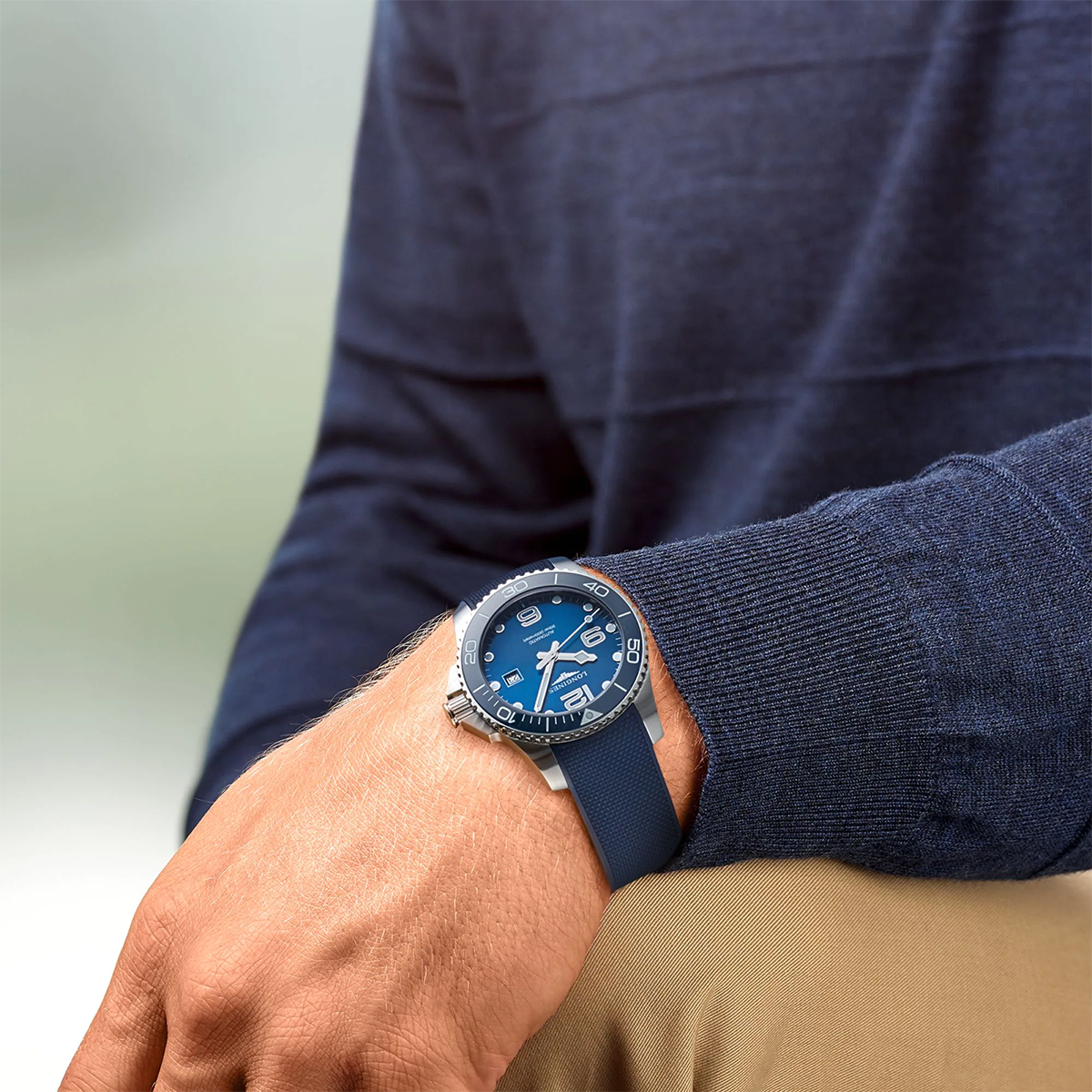 Longines HydroConquest Blue Ceramic & Stainless Steel Men's Watch