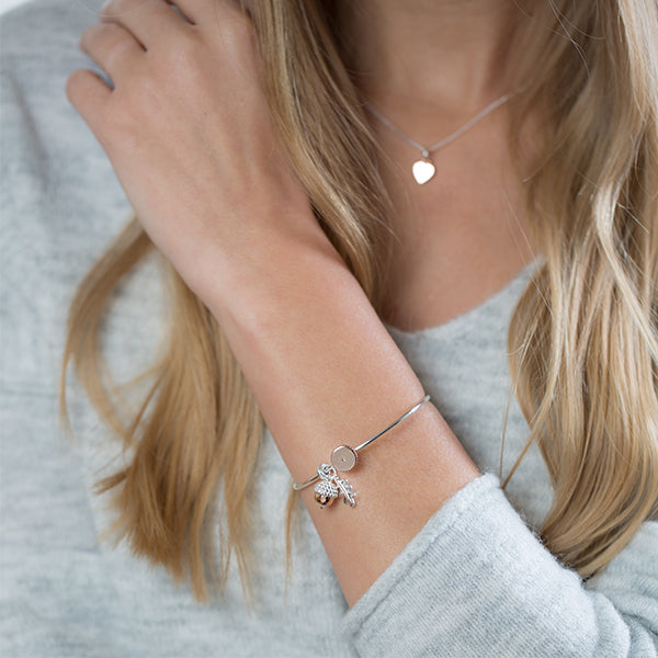Steff Wildwood Silver, Rose Gold Vermeil & Diamond Acorn Charm