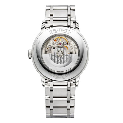 Baume & Mercier Classima 10215 40mm Silver Automatic Men's Watch Back - Steffans Jewellers