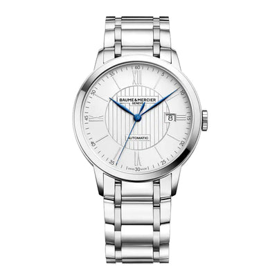 Baume & Mercier Classima 10215 40mm Silver Automatic Men's Watch - Steffans Jewellers
