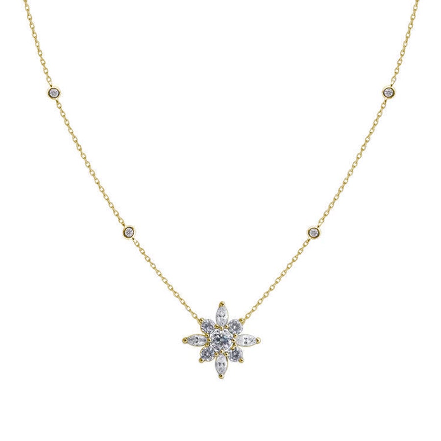 CARAT* London Camelia Necklace Yellow Gold Plated