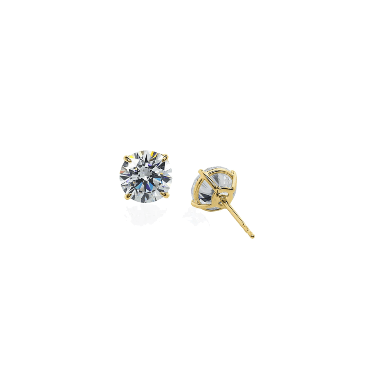 CARAT* London ETERNAL FOUR PRONG STUDS YELLOW GOLD From
