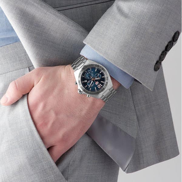 TAG Heuer Men's 43mm Formula 1 Blue Dial Chronograph Quartz Watch Men's Watch