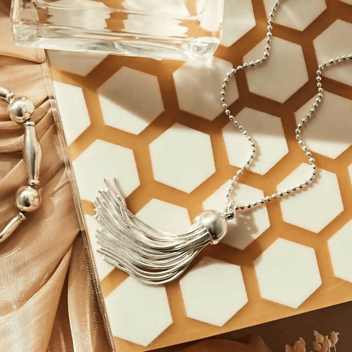 ChloBo Diamond Cut Chain With Cap Tassel Pendant - Steffans Jewellers