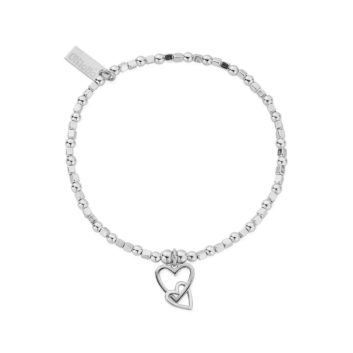 ChloBo Mini Cube Interlocking Love Heart Bracelet - Steffans Jewellers