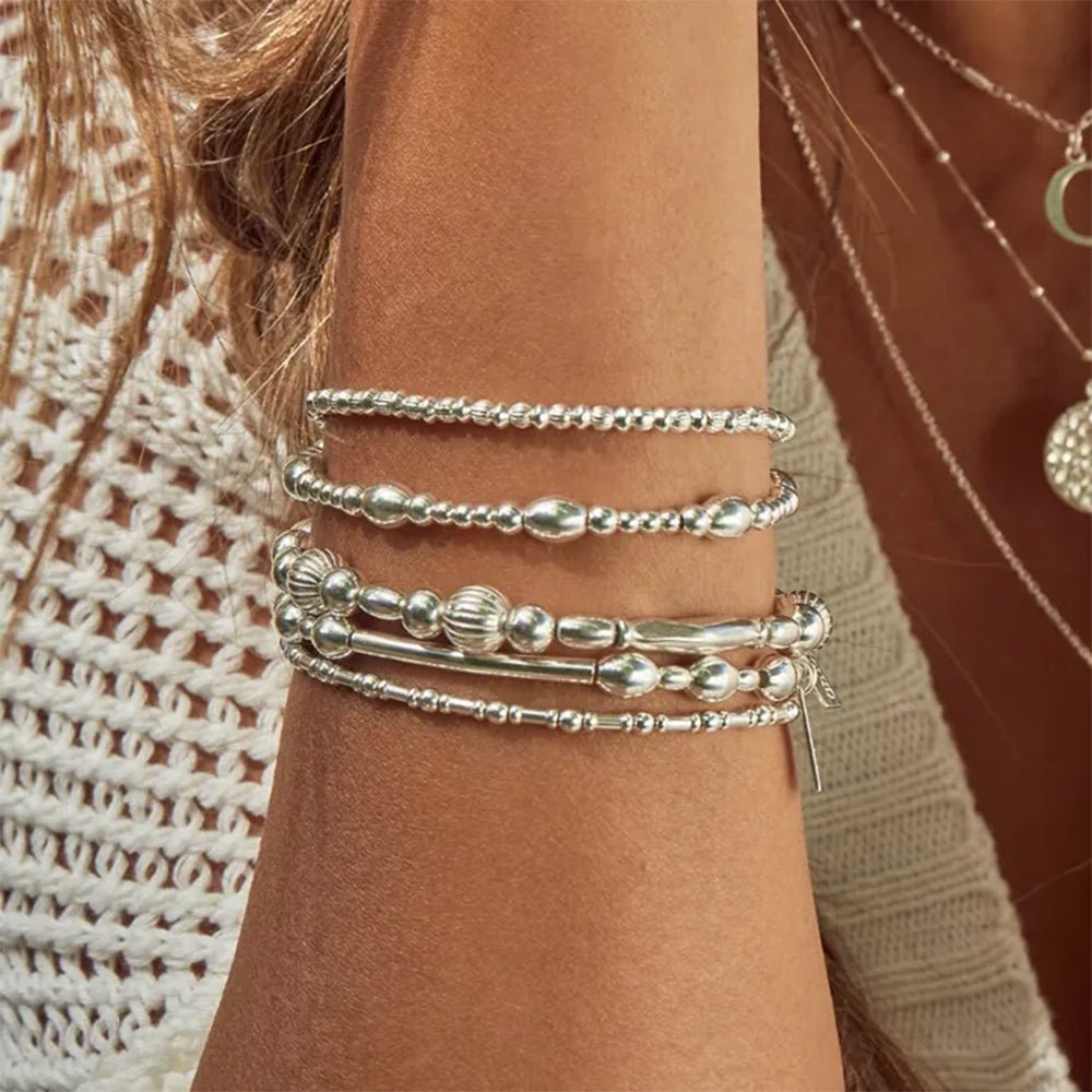 ChloBo Rhythm Of Water Sterling Silver Beaded Bracelet - Steffans Jewellers