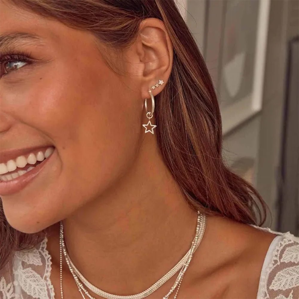 ChloBo Shooting Stars Silver Earrings