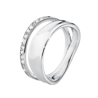 Georg Jensen MARCIA Ring 618B Silver with Diamonds - Steffans Jewellers