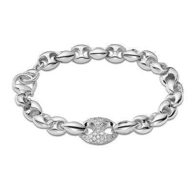 Gucci Bracelet Horsebit Marine Chain 18ct White Gold & Diamond - Steffans Jewellers