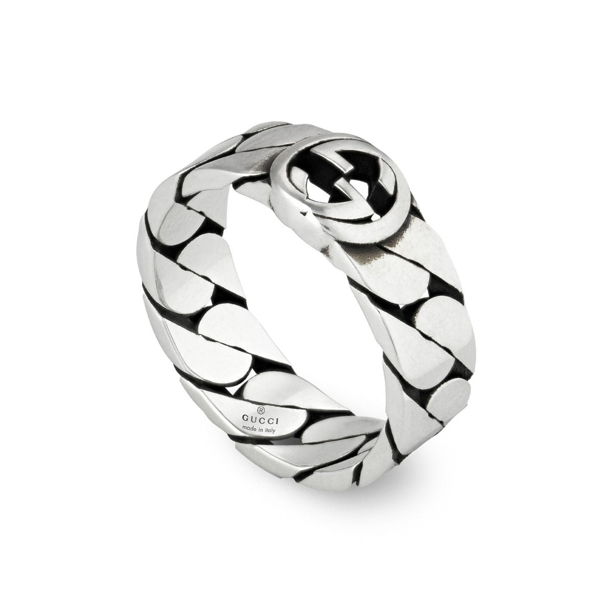 Gucci Interlocking G Sterling Silver 6mm Ring - Steffans Jewellers