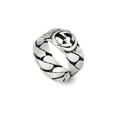 Gucci Interlocking G Sterling Silver 8mm Ring - Steffans Jewellers