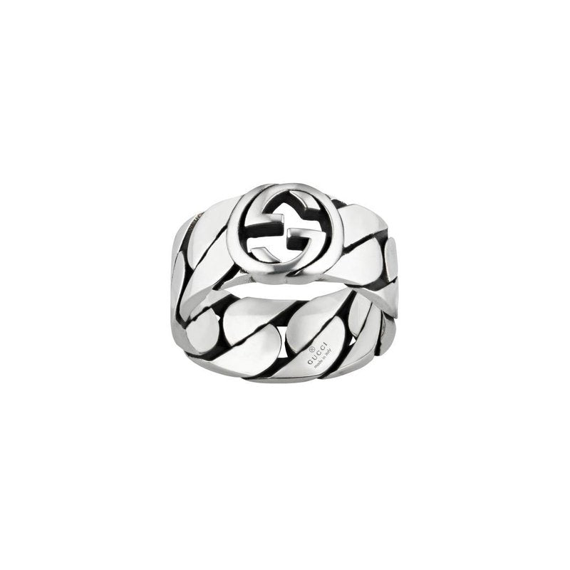 Gucci Interlocking G Sterling Silver 8mm Ring - Steffans Jewellers