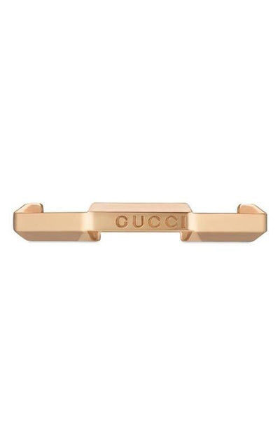 Gucci Link To Love 18ct Rose Gold Ring - Steffans Jewellers