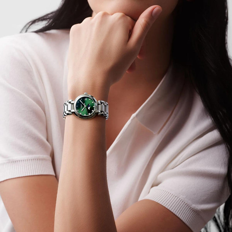 Longines Primaluna 42mm Green Quartz Ladies Watch - Steffans Jewellers