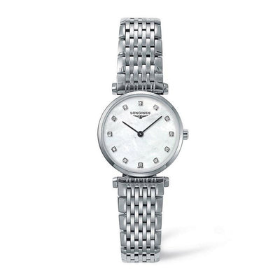 Longines La Grande Classique 24mm Mother of Pearl Diamond Dot Dial Quartz Ladies Watch - Steffans Jewellers