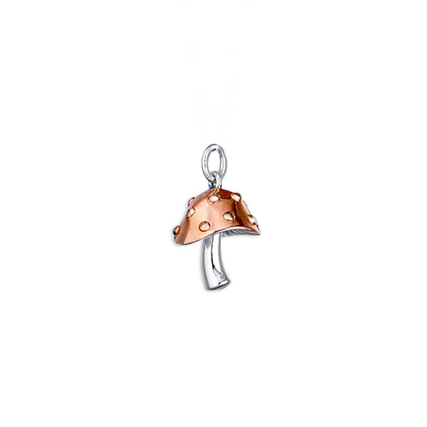 Steff Wildwood Silver & Rose Gold Vermeil Magical Mushroom Charm