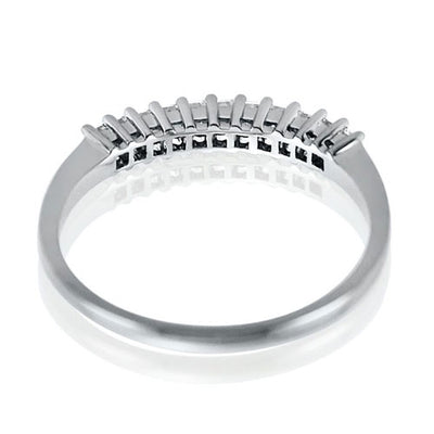 Steffans Princess Cut Diamond Shared Claw Set, Platinum Half Eternity Ring (0.25ct)