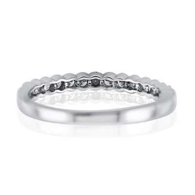 Steffans RBC Diamond Scalloped Set Platinum Half Eternity Ring (0.25ct)