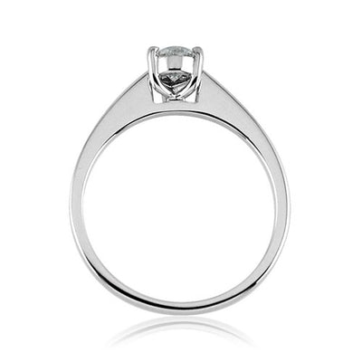 Steffans Pear Shaped Diamond Claw Set Platinum Solitaire Engagement Ring (0.40ct)