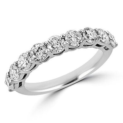 Steffans RBC Diamond Shared Claw Platinum Half Eternity Ring (1.50ct)