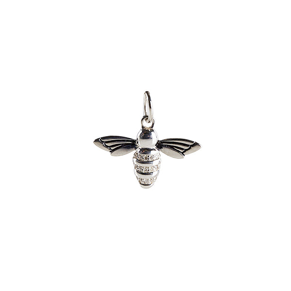 Steff Wildwood Silver and Diamond Bee Charm